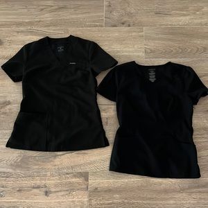 Black Jaanuu scrub tops both size XS